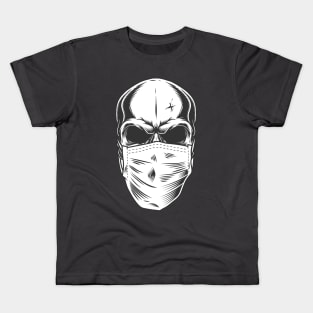 Masked Skull Design Kids T-Shirt